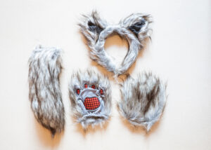 komplekt hunt: peavõru, saba ja käpad