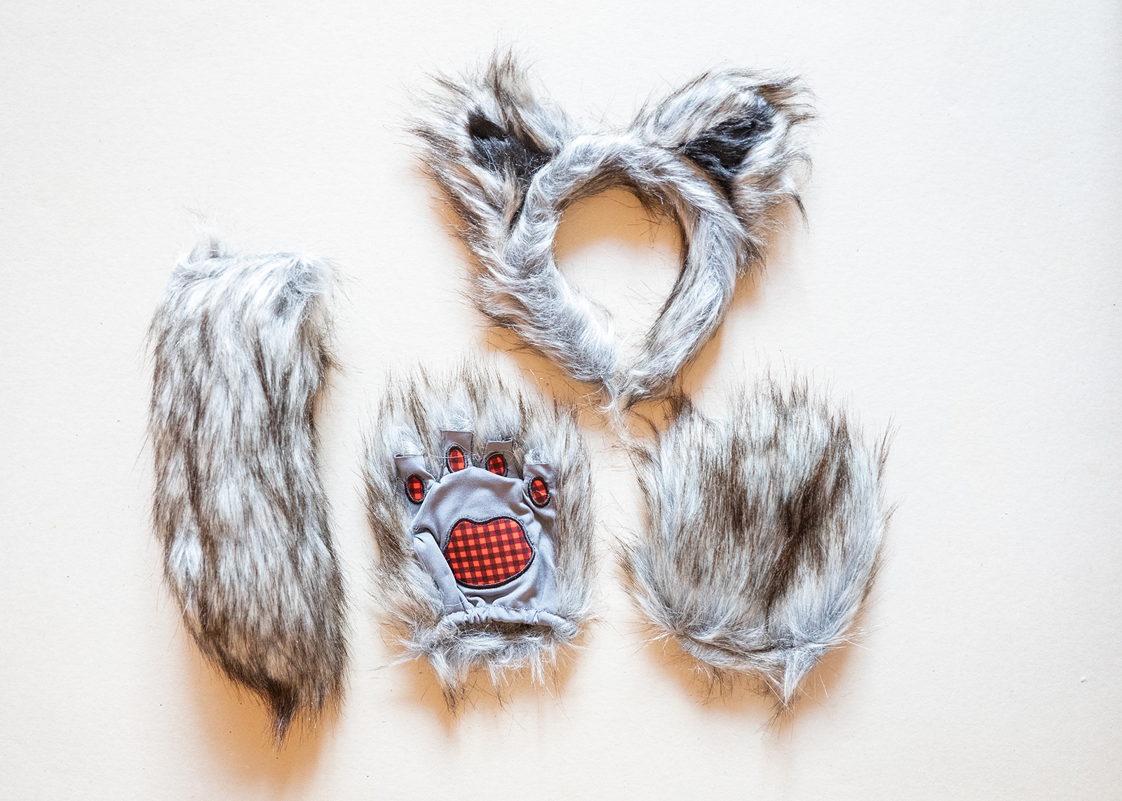 komplekt hunt: peavõru, saba ja käpad